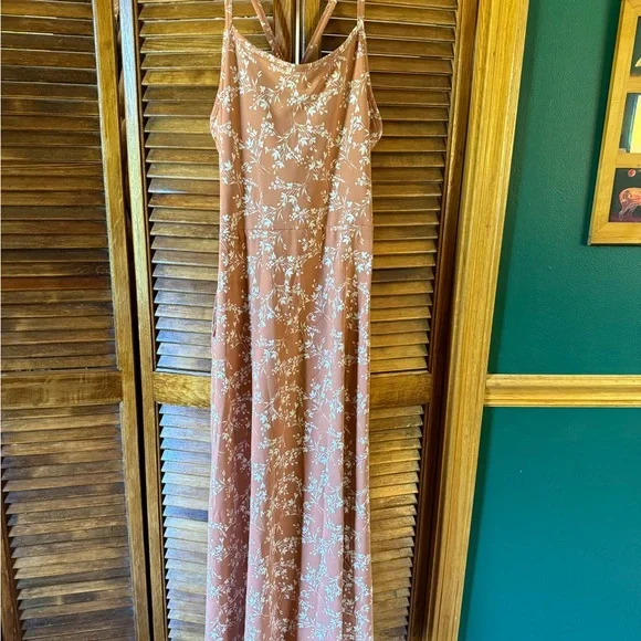Pact Floral Peach Maxi Dress - Picture 1 of 3